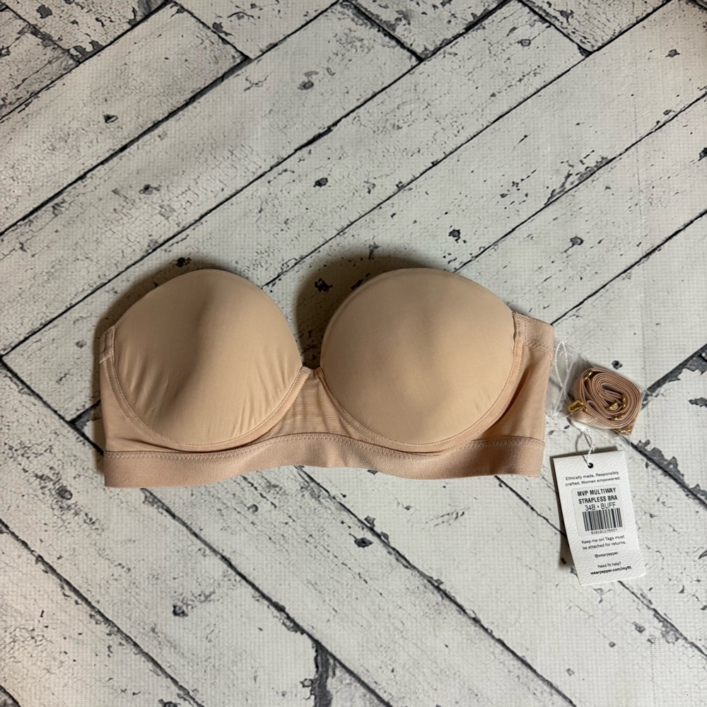 New Pepper MVP Multiway Strapless Bra Size 34B in Buff